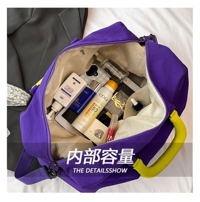 多功能可拆輪擴容旅行包 大容量雙層拉鍊設計 可上行李箱 健身/出差/旅行萬用包11