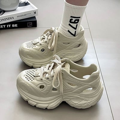 夏季新款增高EVA休閒款運動風洞洞鞋1