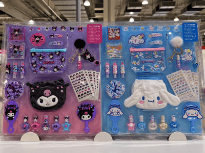 日本COSTCO  粧美堂 Sario 豪華兒童彩妝箱（酷洛米/ 大耳狗）1
