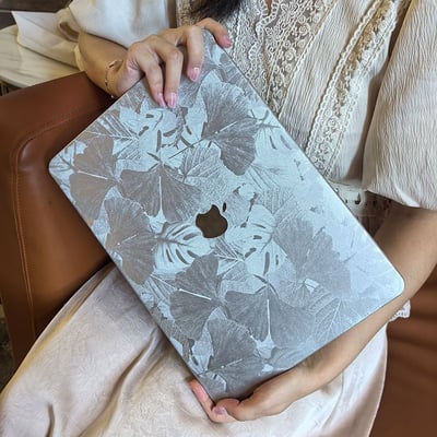 低調光澤 琉光銀杏紋 MacBook 專用保護殼9