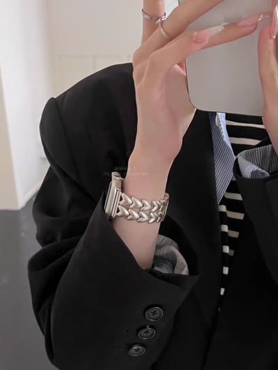 不鏽鋼雙條愛心系列 AppleWatch錶帶2
