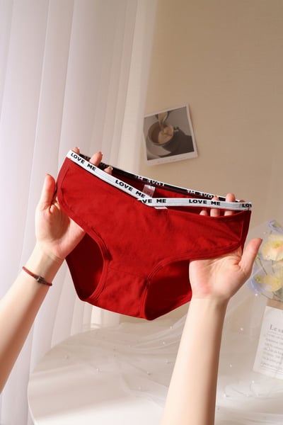 新年  本命年必備 全棉親膚低腰紅色內褲四件組4