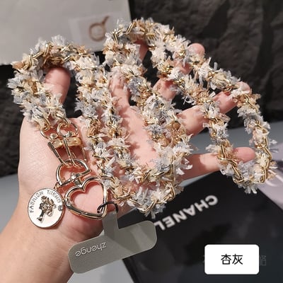 小香風編織金屬鏈手機掛繩 斜背長款百搭 輕奢感隨身背帶8