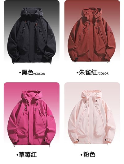 這件春秋超實穿！ 8色都好看男女同款防風防潑水工裝風連帽外套4