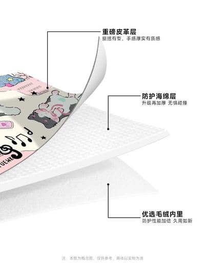 搖滾貓 粉色貓咪插畫風多功能旅行電腦包11