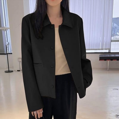 有大尺碼 優質韓版輕奢寬鬆皮衣外套4