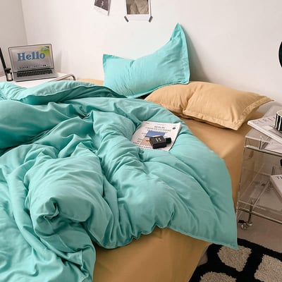 小紅書推薦款多款 時尚拼色四件床包組6