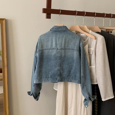 簡約個性風牛仔外套6