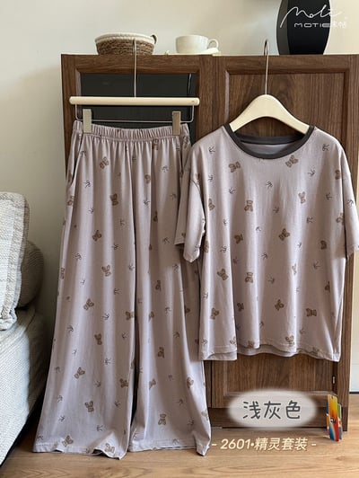 夏日涼感舒適雪花棉精靈睡衣 高級感透氣居家套裝18