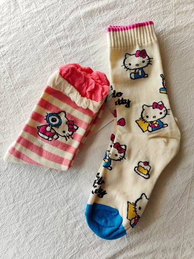 貓咪與莫莉棉質襪子組6
