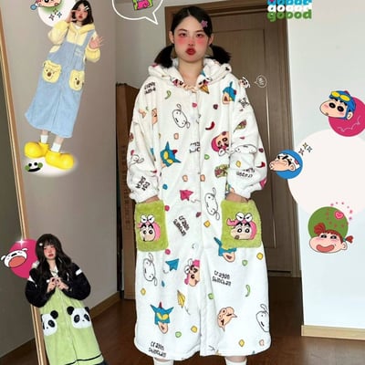 很推薦高質感 冬季小新造型保暖睡袍家居服2