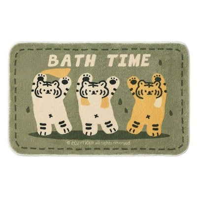 刷牙老虎系列吸水家用浴室地墊組5