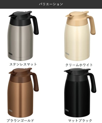 日本 THERMOS膳魔師 不鏽鋼真空保溫壺 1.5L (銀色/棕色/黑色)2