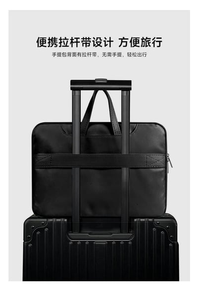 卡皮巴拉工作中 辦公室水豚黑色多功能旅行電腦包6