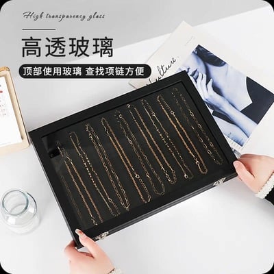 精緻玻璃高雅項鍊首飾盒4