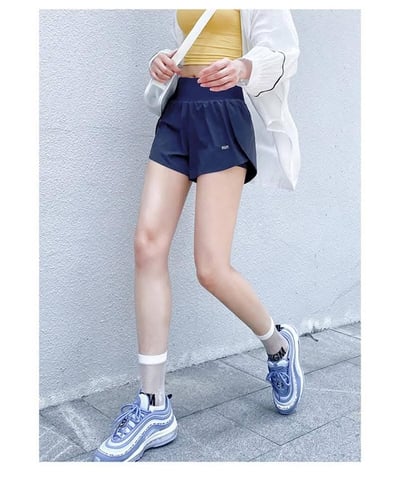 寬鬆防走光假兩件運動短褲4