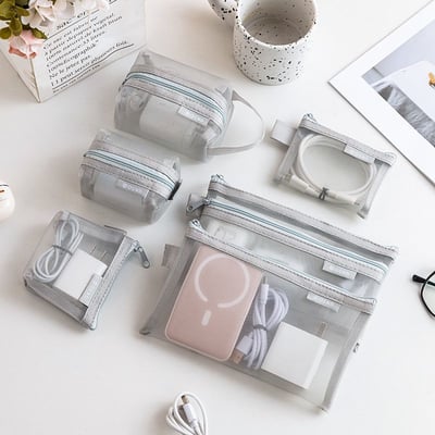 不是收納控也會愛上的整理小物 日系網格多款收納六件套組6