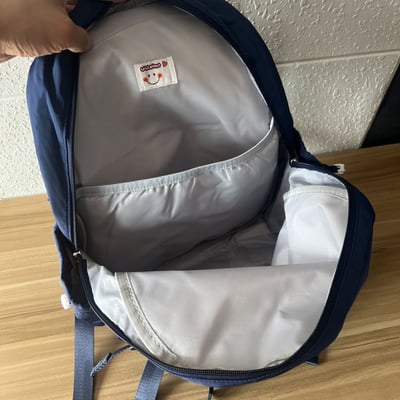 日系藏藍蝴蝶結雙肩包 可放14吋筆電7
