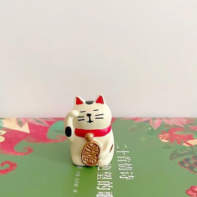 日式招財錦鯉貓 治癒系可愛日式小擺件桌面裝飾品4