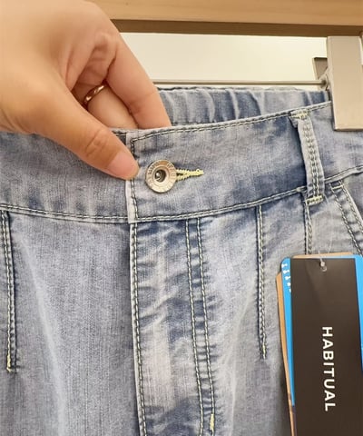 韓國訂單款超薄夏季闊腿牛仔褲3