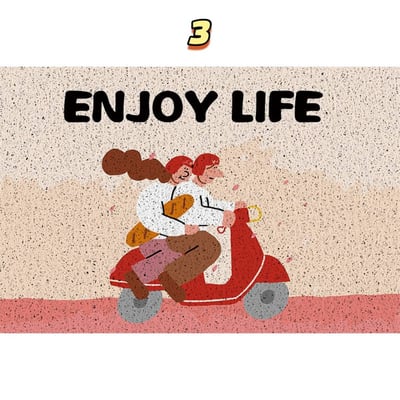 可愛小情侶家用入戶門墊進門絲圈地墊3