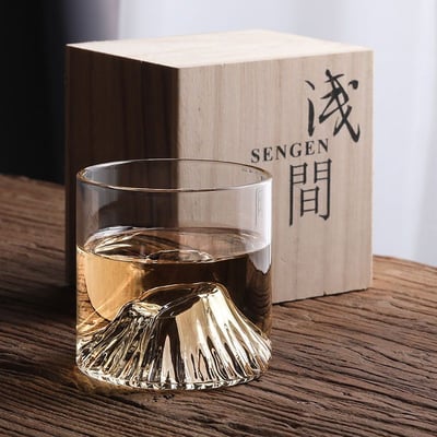 日式設計師款火山口浮雕富士山杯 送禮專屬木盒禮裝5