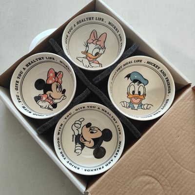 卡通明星好友 陶瓷飯碗4入禮盒組1