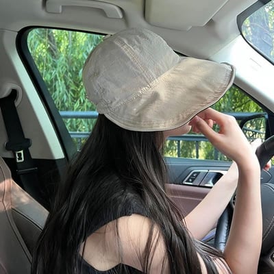 夏季防曬黑膠防紫外線薄款遮陽帽漁夫帽   現貨1