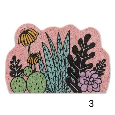 出口歐美可剪裁 一進門就被療癒植物系防滑地墊7