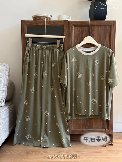 夏日涼感舒適雪花棉精靈睡衣 高級感透氣居家套裝15