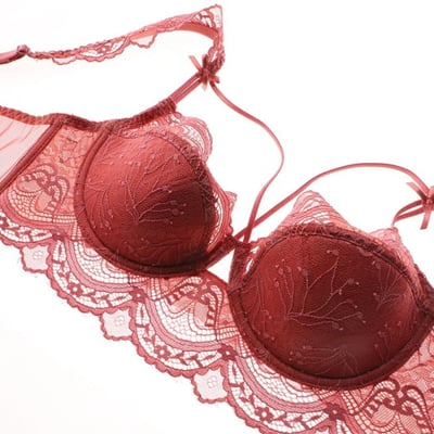 法式優質性感集中蕾絲內衣套組4