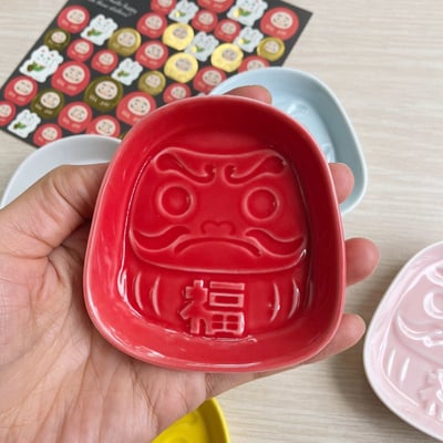 日式招福達摩陶瓷醬料碟 可愛浮雕小碟芥末醬油碟2