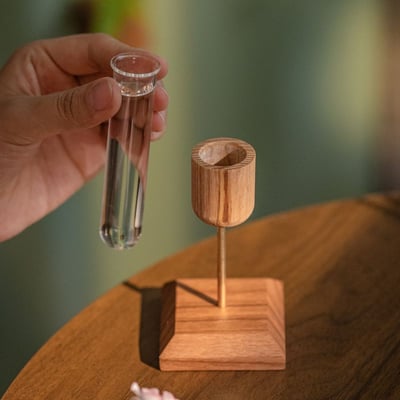 實木試管花瓶 小清新桌上擺件水培插花器4
