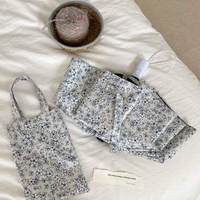 法式小碎花彎鉤/自動防曬傘 黑膠防曬 晴雨兩用折疊傘4