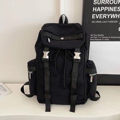 【輕便大容量．出遊首選】 特製款尼龍多口袋雙肩包4色可選7