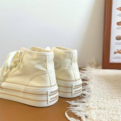 百搭多巴胺高筒帆布鞋16