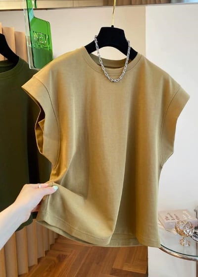 韓版設計感小眾飛袖落肩上衣3