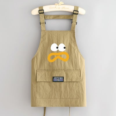 逗趣表情短款防潑水大容量口袋圍裙5