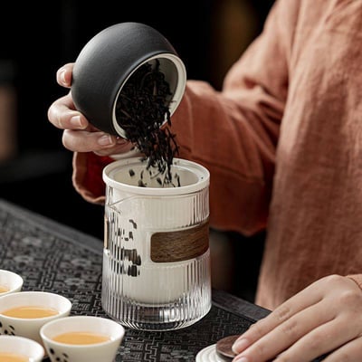 熊抱時光一壺六杯 便攜套裝旅行茶具組2