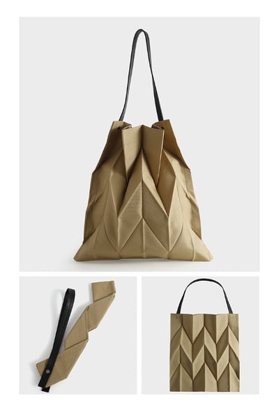 背出你的立體穿搭感時尚幾何褶皺菱格肩背包（5色可選）4