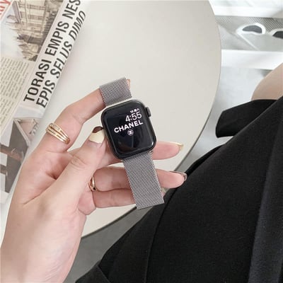 米蘭12色磁吸不鏽鋼金屬Apple Watch錶帶4