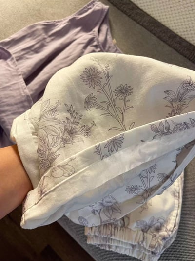 鄉村風花朵無袖背心睡衣套裝6