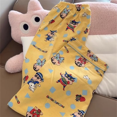 日系黃色系 卡通可愛小新睡衣套裝5