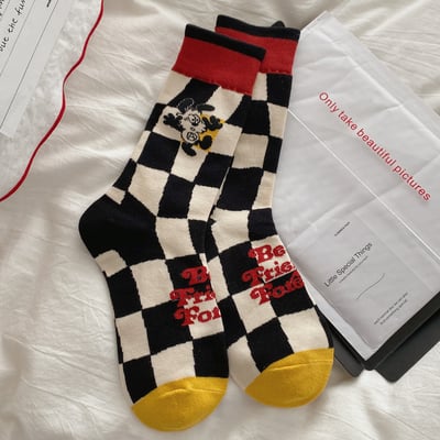 美式BFF快餐風情侶襪中筒襪5雙組2