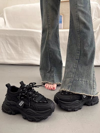 8cm直接給你拉長腿 厚底老爹鞋9