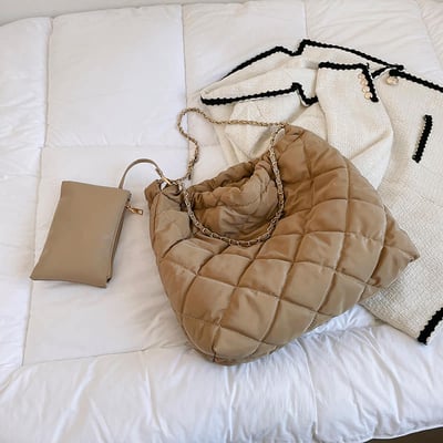 新款菱格棉襖鏈條包  現貨免運3