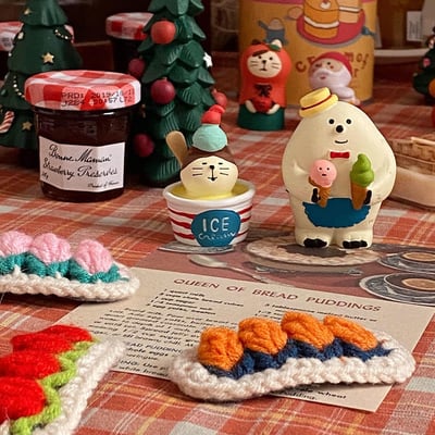 日式冰淇淋小店貓 治癒系可愛日式小擺件桌面裝飾品5