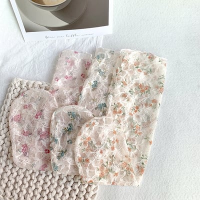 日系碎花蕾絲堆堆襪5雙組 夏季薄款JK瑪麗珍鞋百搭中筒襪2