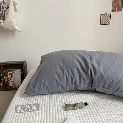 韓系ins風全棉水洗枕套2