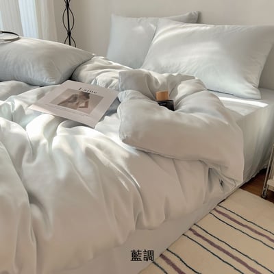 北歐輕奢冰絲涼感床包四件套7